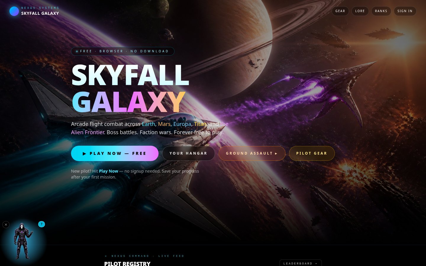 Homepage of Skyfall Galaxy (nexus-skyfall-armada.com)