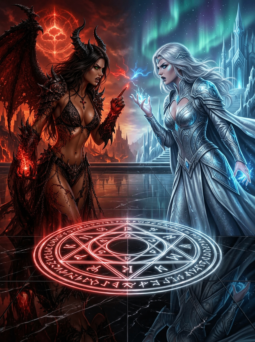 Rift Duality — Nexus Systems · Duel Arcana original occult artwork
