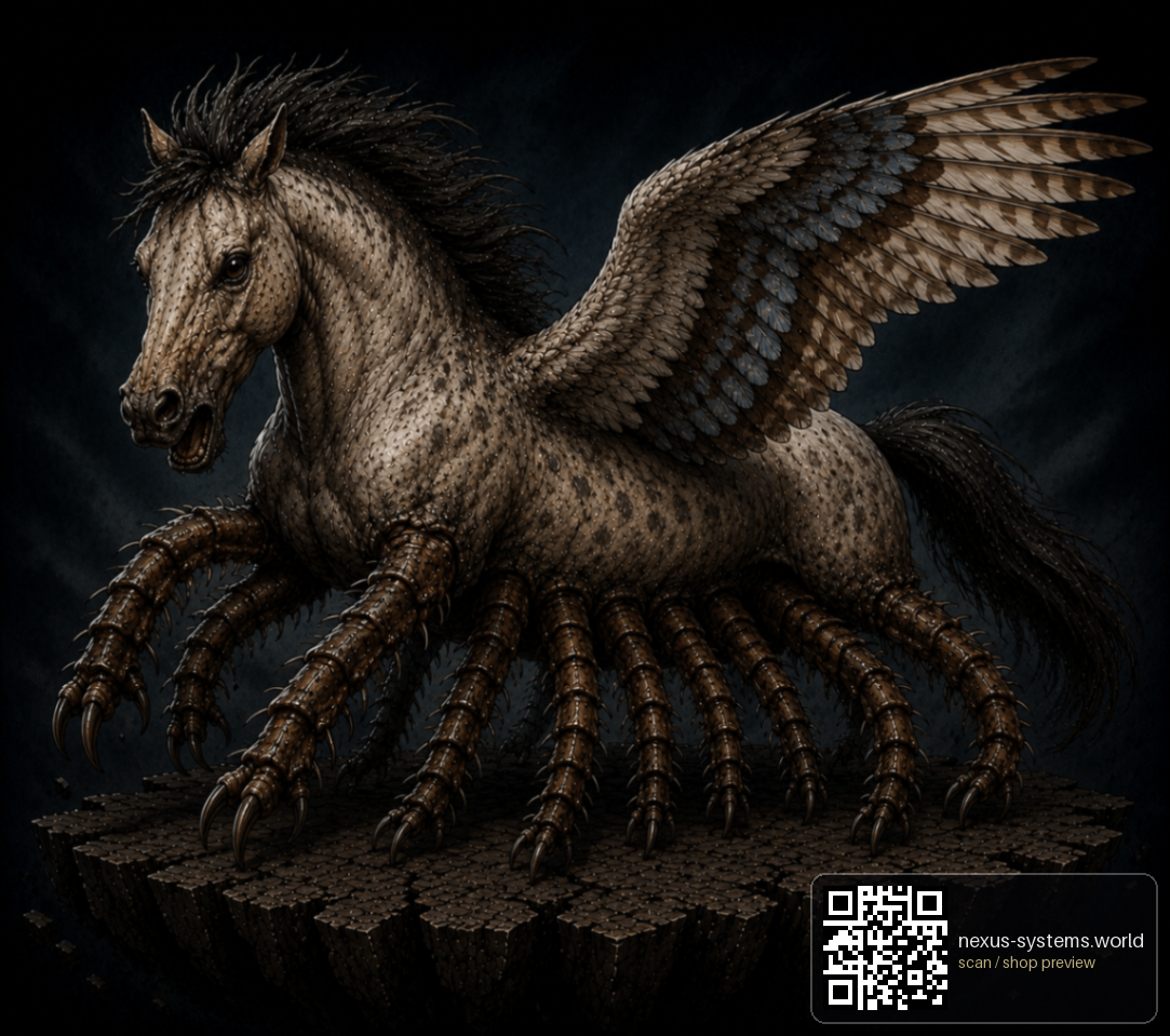 Pegaspider — Nexus Systems · Mythic Beasts original occult artwork