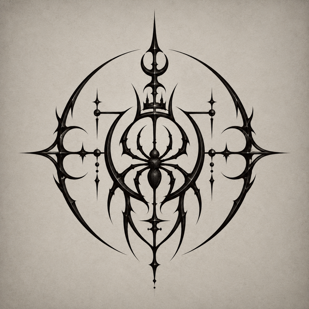 Widow's Compass — DeadXDollx Tattoos · Supporter Series original occult artwork