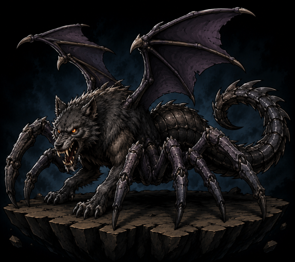 Wolven Scorpion — Nexus Systems · Mythic Beasts original occult artwork