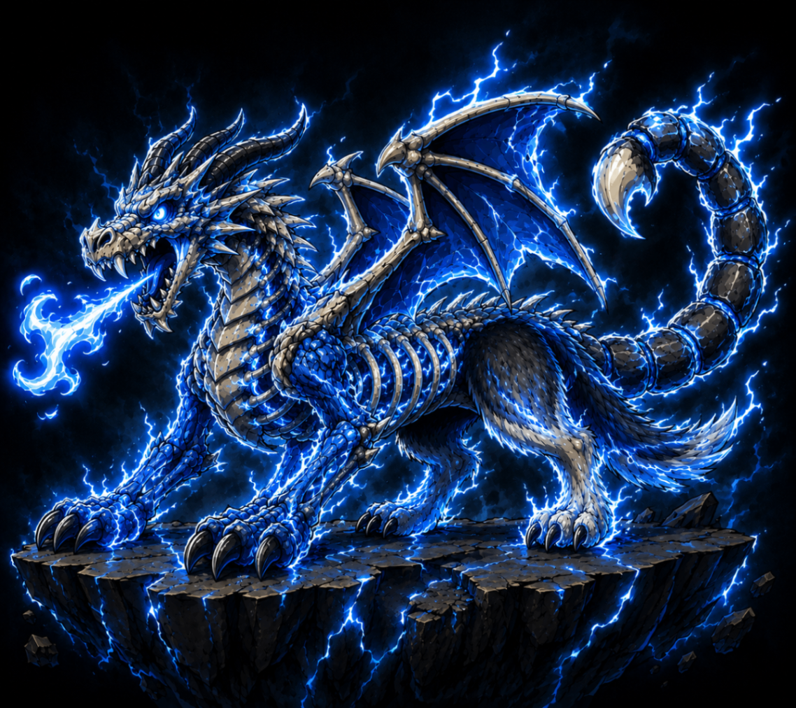 Tempest Drake — Nexus Systems · Elemental Drakes original occult artwork