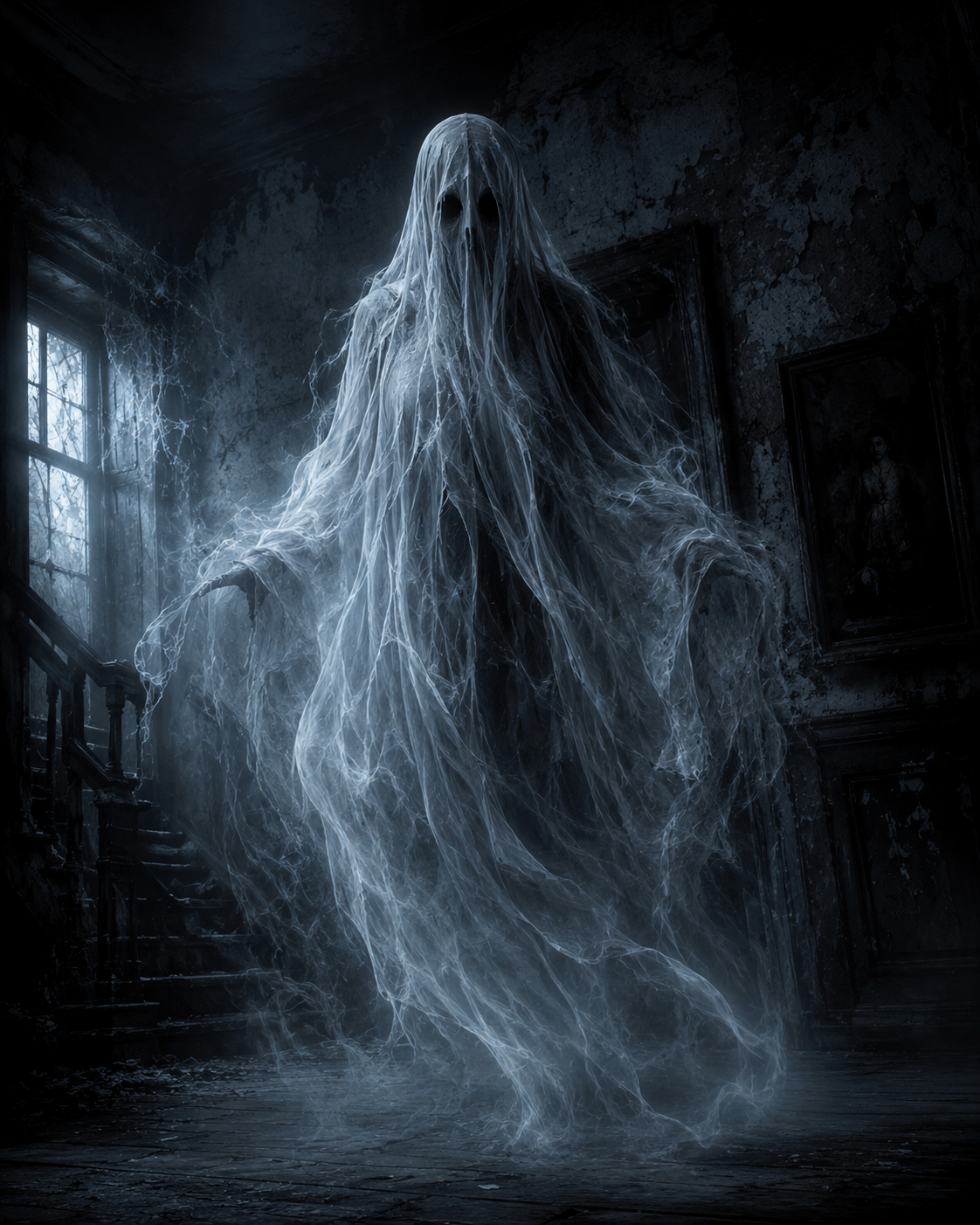 Spirit · tier 3: A trailing ghostly form in a ruined hall.